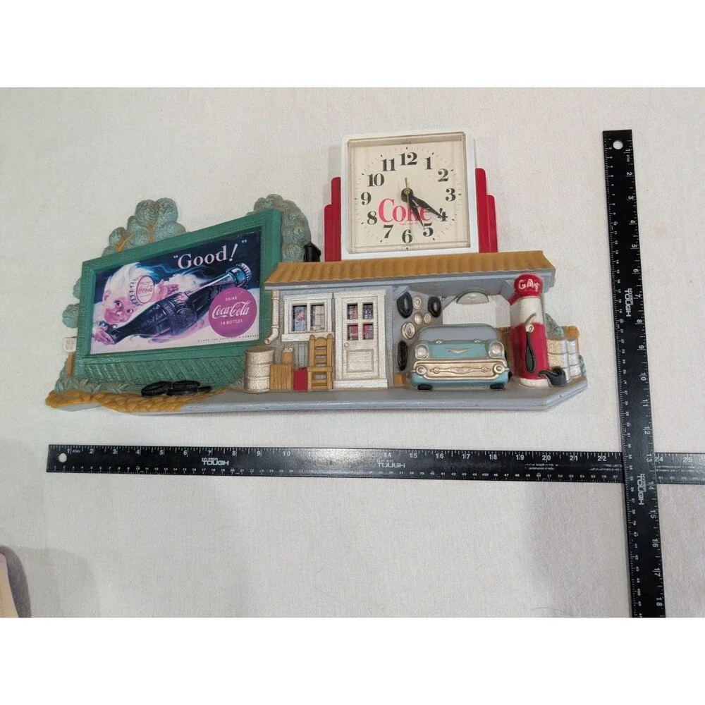 1990 Coca Cola Clock Billboard Burwood Garage Advertising Wall Hanger Working